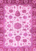 Machine Washable Abstract Pink Modern Rug, wshabs3119pnk