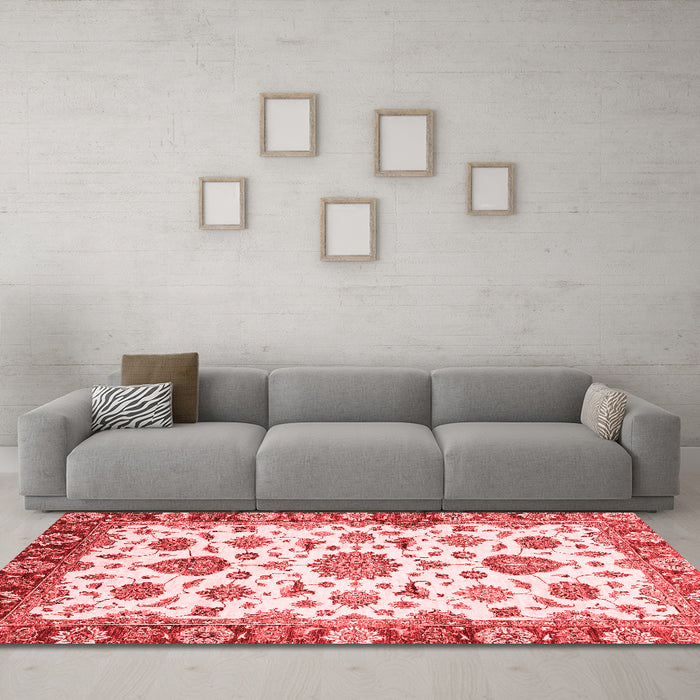Modern Red Washable Rugs