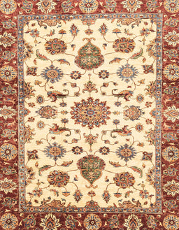 Abstract Red Modern Rug, abs3119