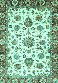 Abstract Turquoise Modern Rug, abs3119turq