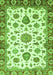 Abstract Green Modern Rug, abs3119grn