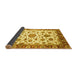 Sideview of Abstract Yellow Modern Rug, abs3119yw