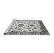 Sideview of Machine Washable Abstract Gray Modern Rug, wshabs3119gry