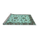 Sideview of Machine Washable Abstract Light Blue Modern Rug, wshabs3119lblu