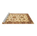 Sideview of Machine Washable Abstract Brown Modern Rug, wshabs3119brn