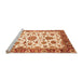 Sideview of Machine Washable Abstract Orange Modern Area Rugs, wshabs3119org