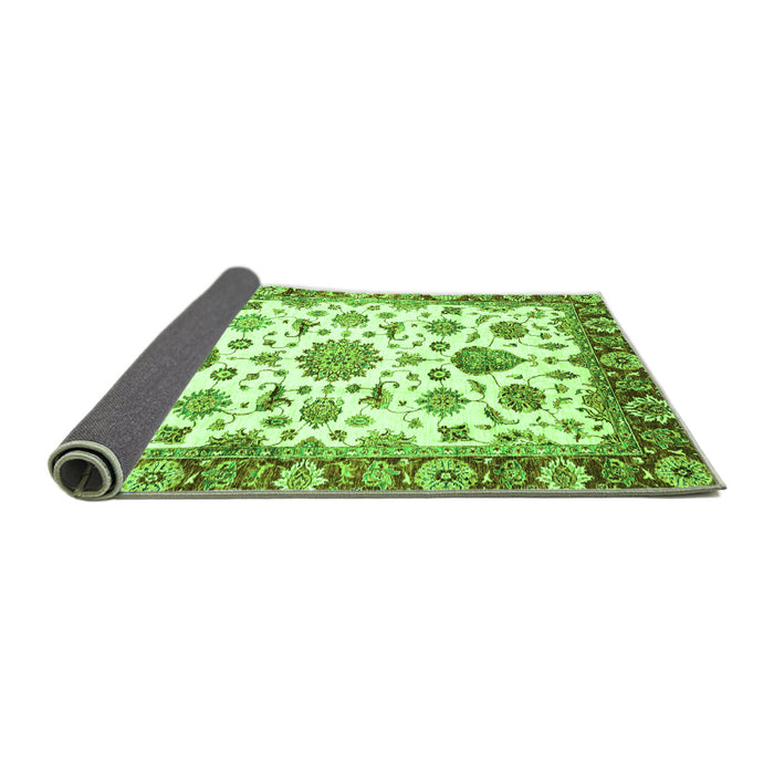 Sideview of Abstract Green Modern Rug, abs3119grn