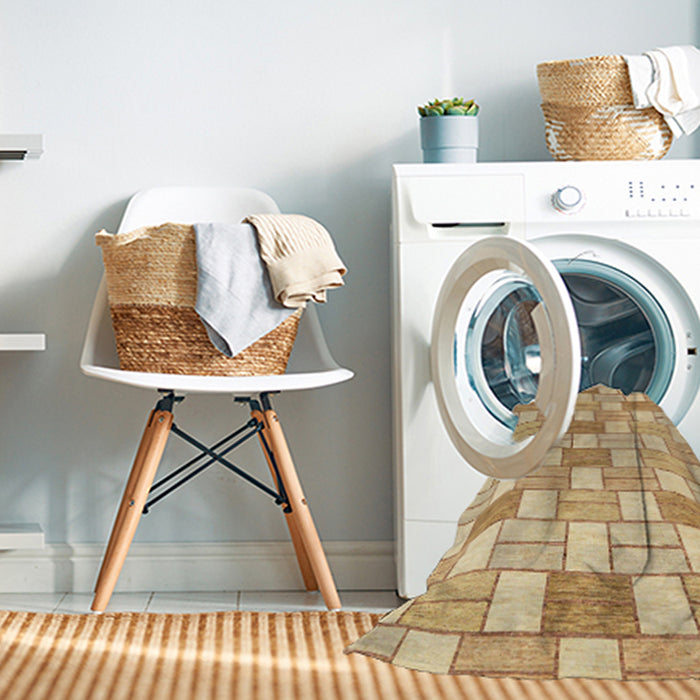 Machine Washable Abstract Orange Rug in a Washing Machine, wshabs311