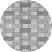 Round Machine Washable Abstract Gray Modern Rug, wshabs311gry