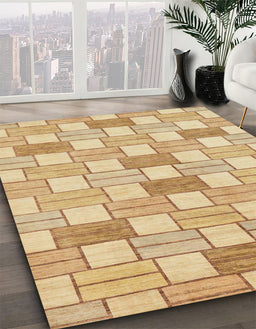 Abstract Orange Modern Rug in Family Room, abs311