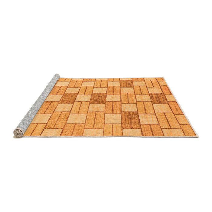 Sideview of Machine Washable Abstract Orange Modern Area Rugs, wshabs311org
