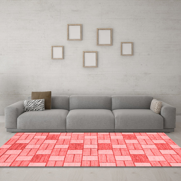 Modern Red Washable Rugs