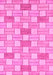 Machine Washable Abstract Pink Modern Rug, wshabs311pnk