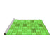 Sideview of Machine Washable Abstract Green Modern Area Rugs, wshabs311grn