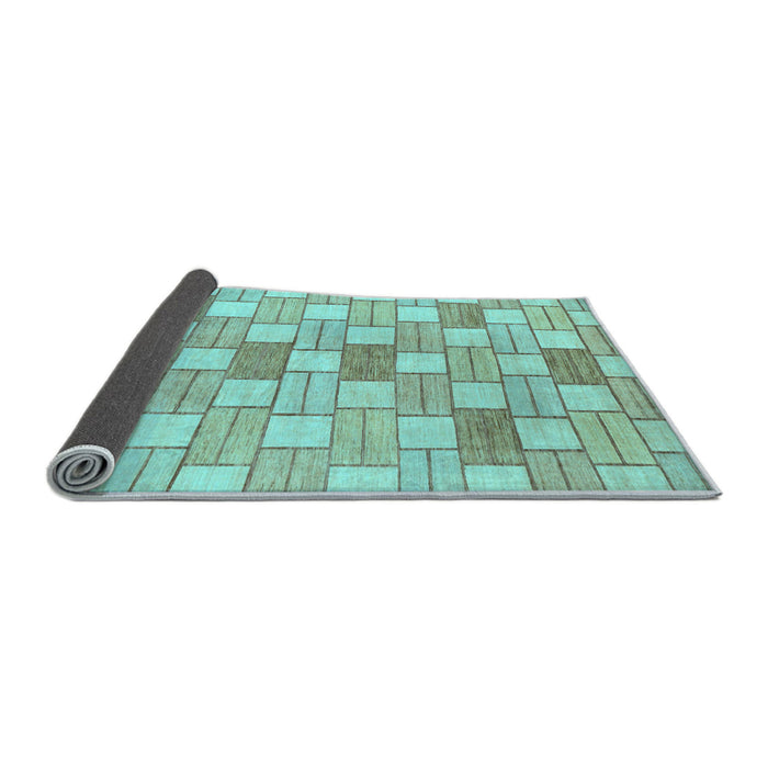 Sideview of Abstract Light Blue Modern Rug, abs311lblu