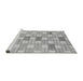 Sideview of Machine Washable Abstract Gray Modern Rug, wshabs311gry