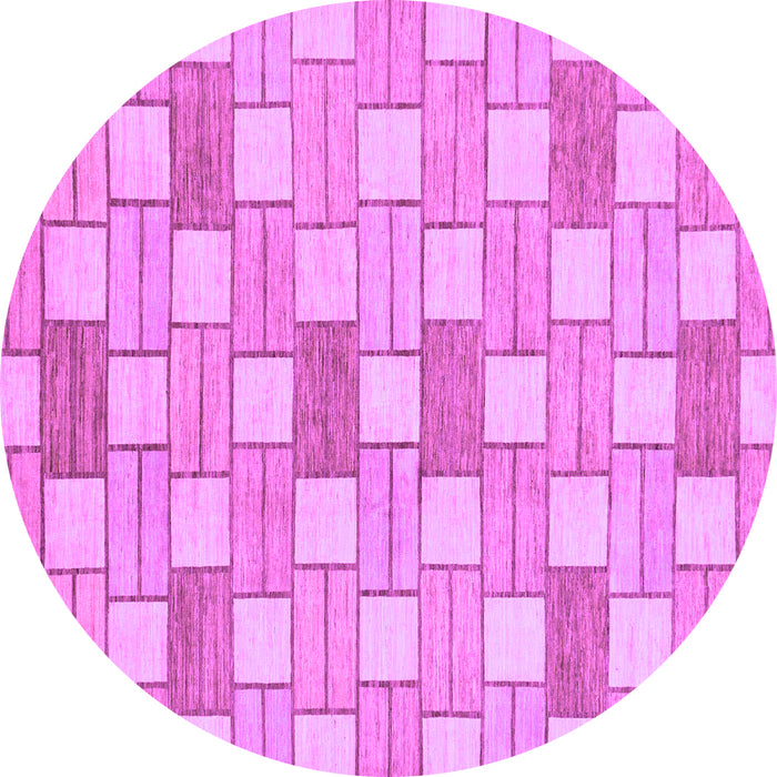 Round Machine Washable Abstract Purple Modern Area Rugs, wshabs311pur