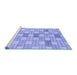 Sideview of Machine Washable Abstract Blue Modern Rug, wshabs311blu