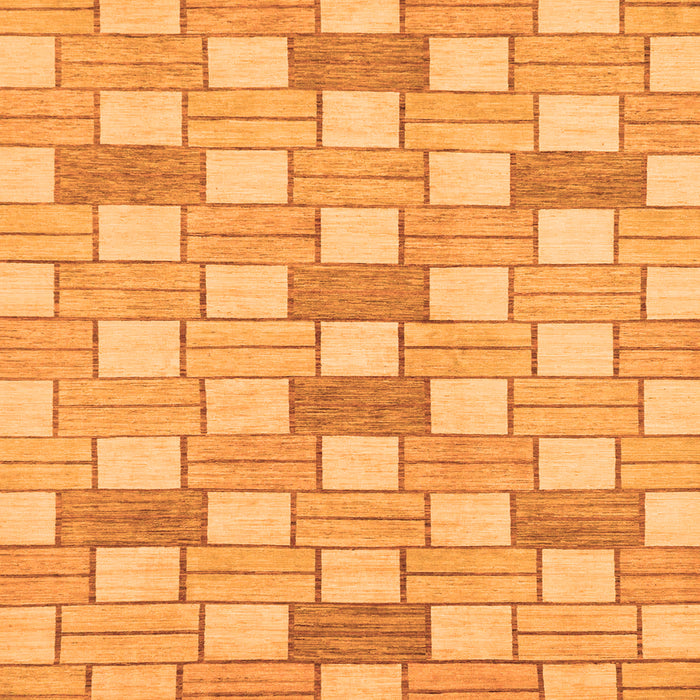Square Machine Washable Abstract Orange Modern Area Rugs, wshabs311org