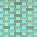 Square Abstract Light Blue Modern Rug, abs311lblu