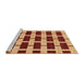 Sideview of Machine Washable Abstract Orange Rug, wshabs312