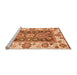 Sideview of Machine Washable Oriental Orange Traditional Area Rugs, wshabs3120org