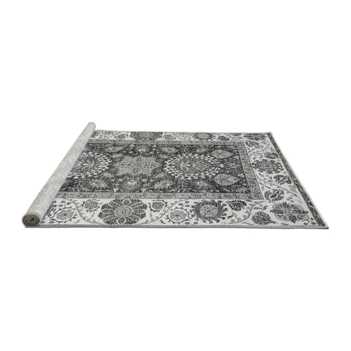 Sideview of Machine Washable Oriental Gray Traditional Rug, wshabs3120gry