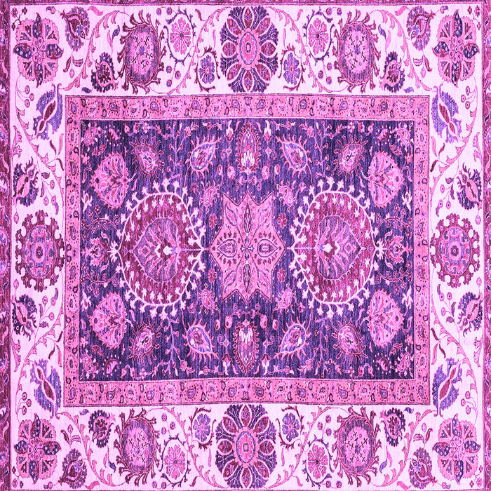 Square Machine Washable Oriental Purple Traditional Area Rugs, wshabs3120pur