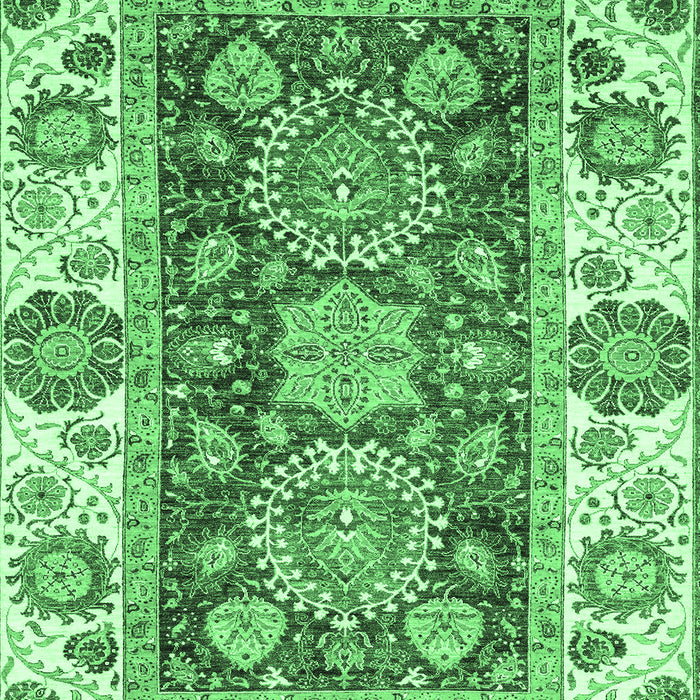 Oriental Emerald Green Traditional Rug, abs3120emgrn