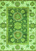 Machine Washable Oriental Green Traditional Area Rugs, wshabs3120grn