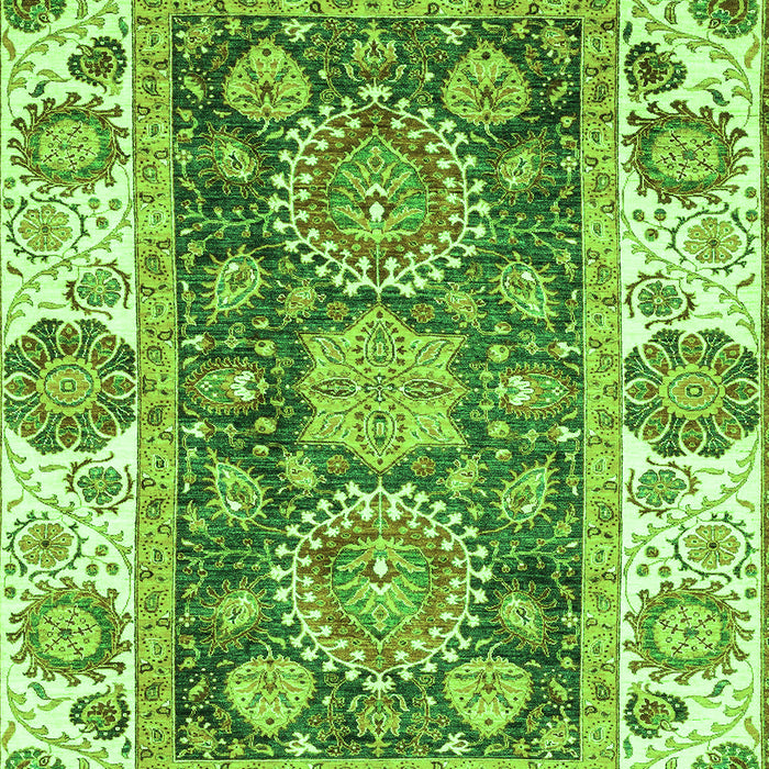 Machine Washable Oriental Green Traditional Area Rugs, wshabs3120grn