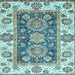 Square Oriental Light Blue Traditional Rug, abs3120lblu