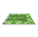 Sideview of Machine Washable Oriental Green Traditional Area Rugs, wshabs3120grn