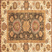 Square Machine Washable Oriental Brown Traditional Rug, wshabs3120brn