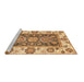 Sideview of Machine Washable Oriental Brown Traditional Rug, wshabs3120brn