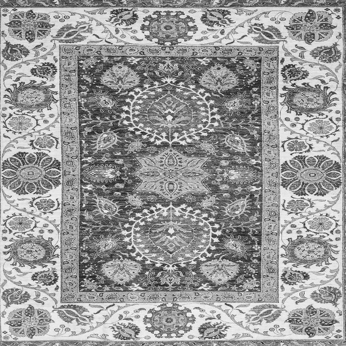Square Oriental Gray Traditional Rug, abs3120gry