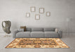 Machine Washable Oriental Brown Traditional Rug in a Living Room,, wshabs3120brn