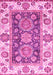 Machine Washable Oriental Pink Traditional Rug, wshabs3120pnk