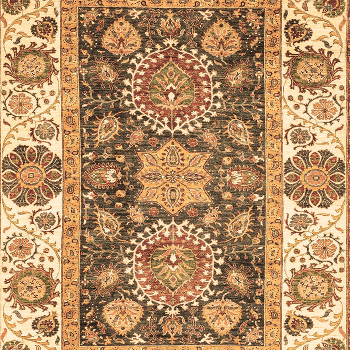 Machine Washable Oriental Brown Traditional Rug, wshabs3120brn