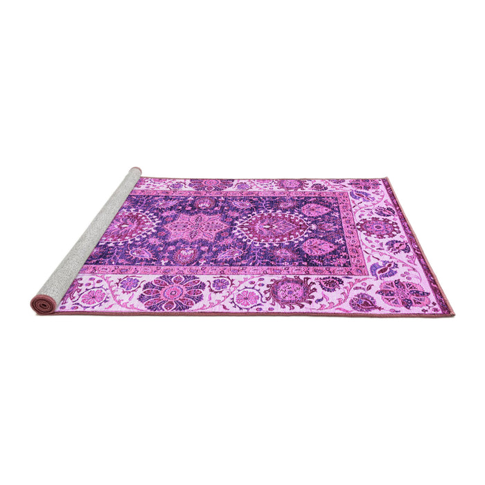 Sideview of Machine Washable Oriental Purple Traditional Area Rugs, wshabs3120pur