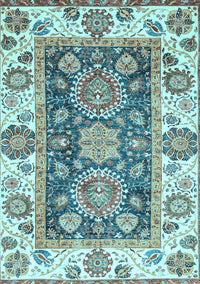 Oriental Light Blue Traditional Rug, abs3120lblu