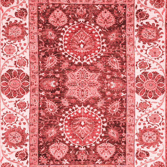 Machine Washable Oriental Red Traditional Rug, wshabs3120red