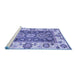 Sideview of Machine Washable Oriental Blue Traditional Rug, wshabs3120blu