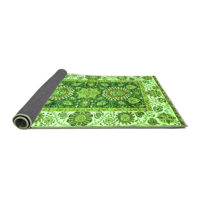 Sideview of Oriental Green Traditional Rug, abs3120grn