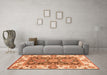 Machine Washable Oriental Orange Traditional Area Rugs in a Living Room, wshabs3120org