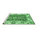 Sideview of Machine Washable Oriental Emerald Green Traditional Area Rugs, wshabs3120emgrn