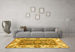 Machine Washable Oriental Yellow Traditional Rug in a Living Room, wshabs3120yw