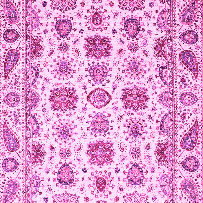 Machine Washable Oriental Pink Traditional Rug, wshabs3121pnk