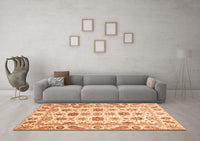 Machine Washable Oriental Orange Traditional Rug, wshabs3121org