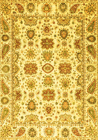 Oriental Yellow Traditional Rug, abs3121yw